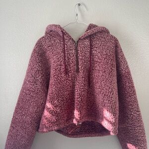 Cozy Pink Sherpa Hoodie